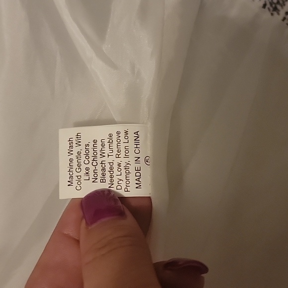 Blue and White Lined Coat - Picture 8 of 8